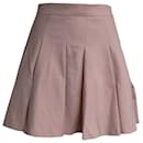 Red Valentino Pleated Mini Skirt in Pastel Pink Cotton