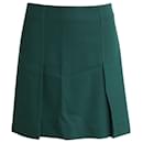 Erdem Mini Skirt in Green Wool