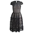 Temperley London Trellis-Kleid aus schwarzem Polyester