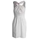 Alexander Wang Twist Front Mini Dress in White Acrylic