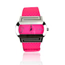Fluo Pink Fuchsia PSQ 99 Damen Hippodrom Armbanduhr - Versace