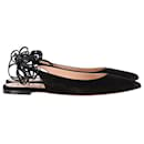 Gianvito Rossi Slingback-Riemchen-Flats aus schwarzem Wildleder