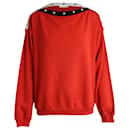 Philosophy di Lorenzo Serafini Embellished Sweatshirt in Red Cotton