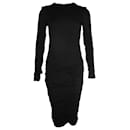 Ba&sh Ruched Bodycon Dress in Black Viscose - Ba&Sh
