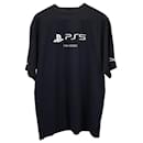 Balenciaga x Sony Playstation PS5 T-Shirt aus schwarzer Baumwolle