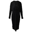 Diane Von Furstenberg Regina Twist Front Dress in Black Wool