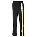 Palm Angels Contrast Stripe Logo Detail Track Pants in Black Polyester