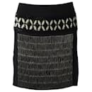 Philosophy Di Alberta Ferretti Embellished Skirt in Black Silk