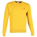 Ami Paris AMI de Coeur Sweatshirt in Yellow Cotton