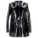Miu Miu Coat in Black Faux Leather