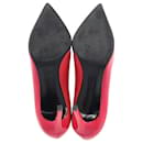 Saint Laurent Pointed-Toe Pumps 80 in Fuchsia Pink Patent Calf Leather