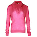 Khaite Jo Polo Sweater in Pink Cashmere