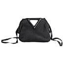 Bottega Veneta Point Top Handle Bag in Black Leather