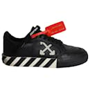 Off-White Vulcanized Low Top Sneakers in Black Leather  - Off White