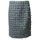 Moschino Tweed Houndstooth Skirt in Multicolor Wool 