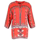 Top lungo stampato Isabel Marant in modal rosso