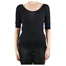 Black scoop neck knit top - size M - The row