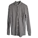 Ermenegildo Zegna Striped Button Up Shirt in Multicolor Cotton