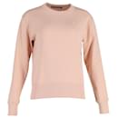 Acne Studios Face Patch Sweatshirt aus rosa Baumwolle