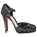 Christian Louboutin Mrs High Heel Pumps in Black Leather