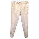 Brunello Cucinelli Pantalones Leisure Fit de algodón beige