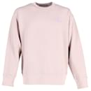Acne Studios Face Patch Sweatshirt in Pink Cotton