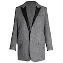 Saint Laurent Single-Breasted Jacket in Grey Wool