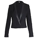 Stella McCartney Blazer à revers en satin en laine noire - Stella Mc Cartney