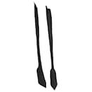 Balenciaga Oberschenkelhohe Messerstiefel aus schwarzem Polyamid