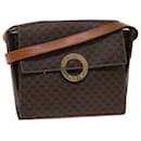 CELINE Macadam Canvas Shoulder Bag PVC Leather Brown Auth 49113 - Céline
