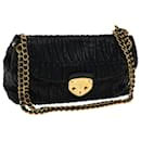 PRADA Chain Shoulder Bag Leather Black BR4695 Auth am4776 - Prada