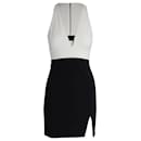 David Koma Sleeveless Mini Dress in Black and White Acetate - Autre Marque