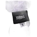 Versace Jeans Couture Top senza maniche con borchie di cristalli Paisley in poliestere viola
