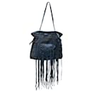 Limited Edition Resort 2011 Black Fringe Mesh Tote Bag - Chanel