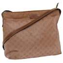 GUCCI Borsa a spalla in tela GG Nylon Rosa Marrone Auth 49073 - Gucci