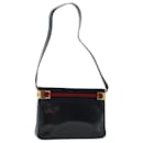 GUCCI Sherry Line Shoulder Bag Leather Navy Red Auth th3837 - Gucci
