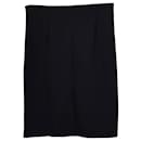 Theory High-Waist Knit Mini Skirt in Black Polyamide