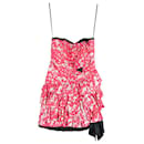 Marc By Marc Jacob Ruffled Printed Mini Dress in Pink Silk - Marc Jacobs