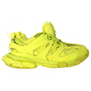 Balenciaga Neon Track Sneakers in Lime Green Leather and Mesh