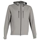 Loro Piana Storm System Hooded Zip Jacket in Grey Polyurethane