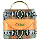 Bolso pequeño Chloe Aby Python con cierre efecto piel de becerro multicolor - Chloé
