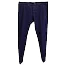 Ami Paris Chino Pants in Navy Blue Cotton