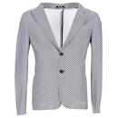Giorgio Armani Patterned Coat in Grey Polyester