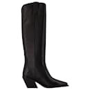 Tall Tania Boots - Anine Bing - Leather - Black