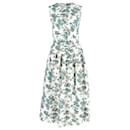 Victoria Victoria Beckham Midi Dress in Floral Print Polyester