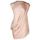 Rick Owens Draped Blouse in Nude Viscose