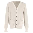 Burberry Buttoned Cardigan in Beige Cotton