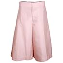 Pantalón culotte de pernera ancha Marni en algodón rosa