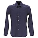 Camisa de vestir clásica Prada en algodón azul marino