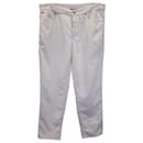 Brunello Cucinelli Five-Pocket Trousers in White Cotton Corduroy